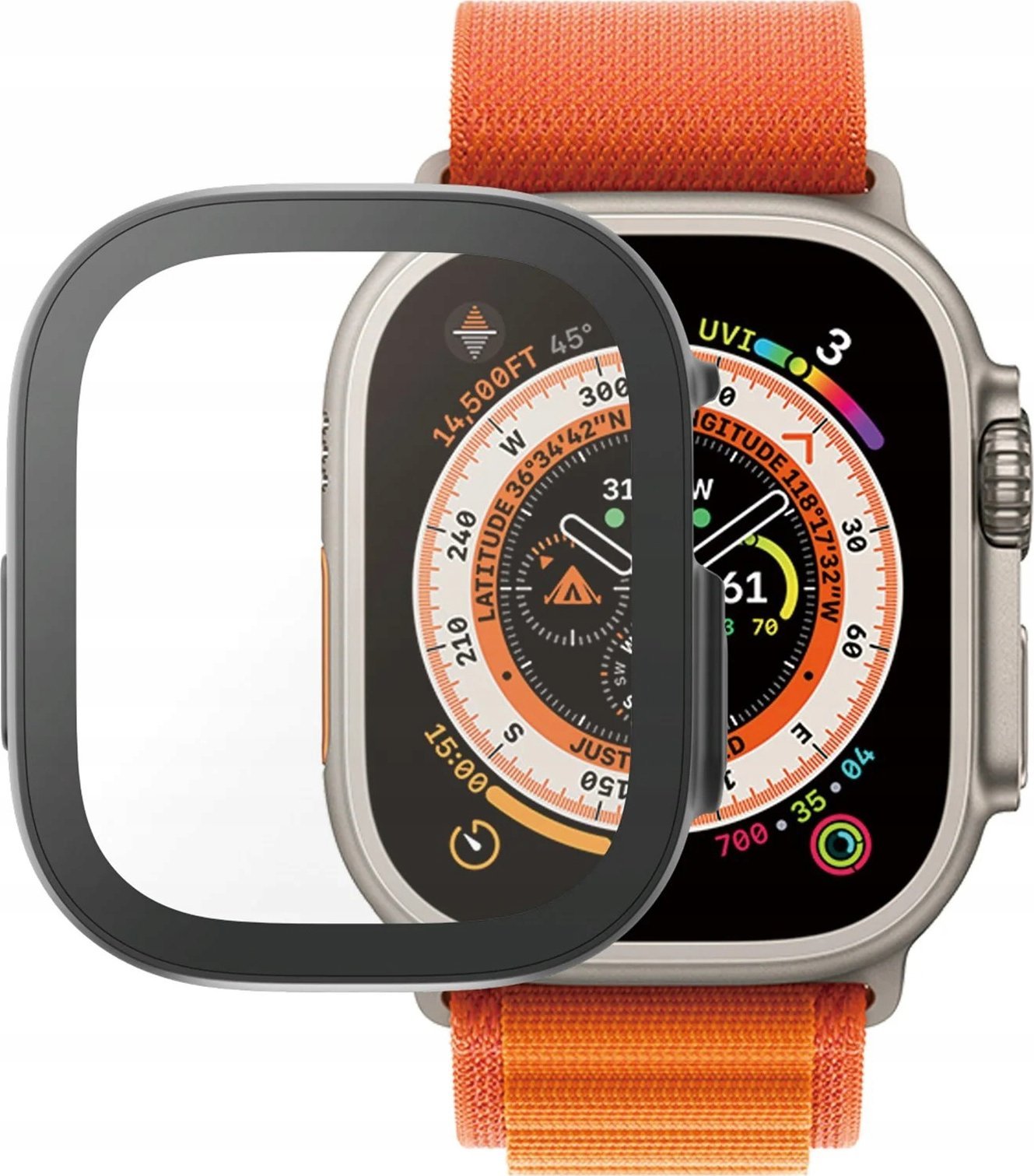PanzerGlass Full Body Apple Watch 2023, 49mm, with D3O, Black