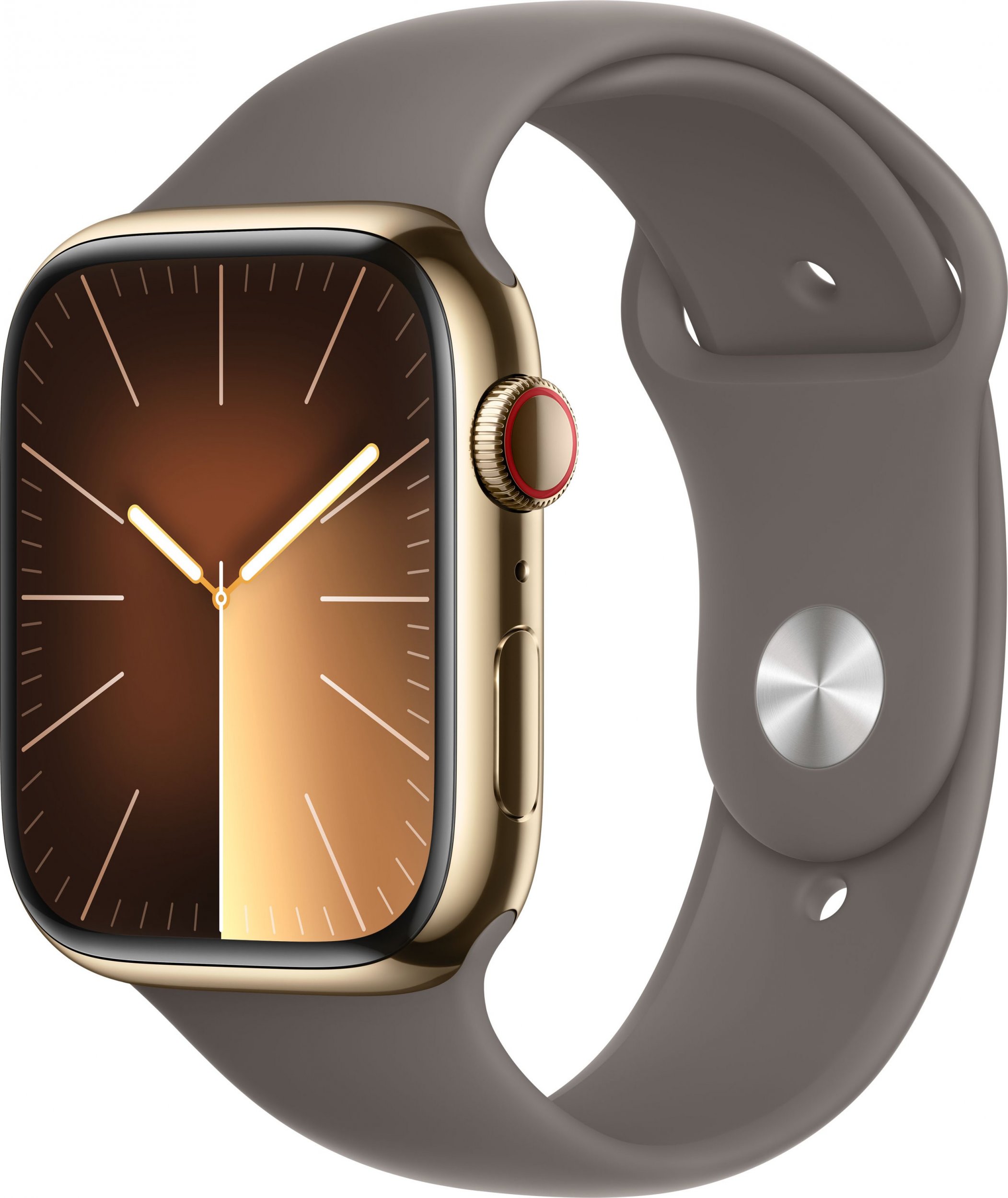 Фото - Смарт годинник Apple Smartwatch  Watch 9 GPS + Cellular 45mm Gold Stainless Steel Sport S/ 