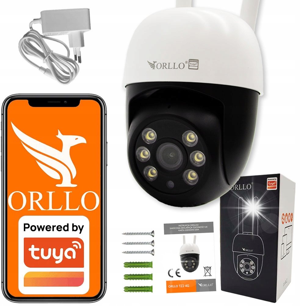 Kamera IP ORLLO Kamera na Kartę SIM Zewnętrzna Obrotowa 4Mpx ORLLO TZ2 PRO 4G
