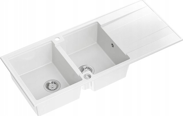 Zlewozmywak GraniteQ EVAN 121 zlewozmywak z syfonem Push To Open 2-komorowy z/o (1160x500x210; kom. ...