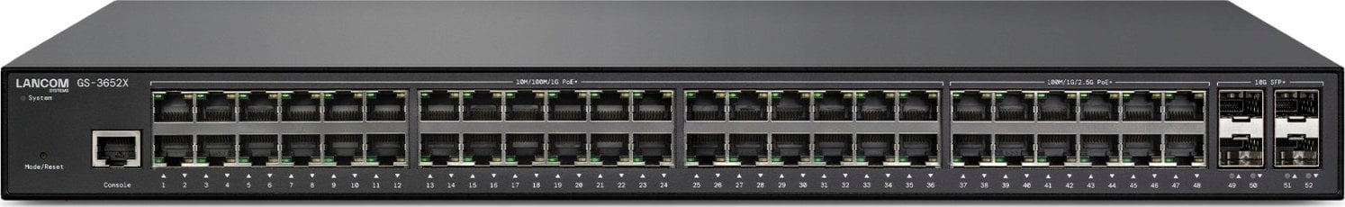 Switch LANCOM Systems Managed L3-Lite Multi-Gig PoE+802.3at Switch, 36x 1GE PoE+ / 12x 2,5GE PoE+ / 4x 10G SFP+ Ports, 212 GBit/s przepustowość, IEEE