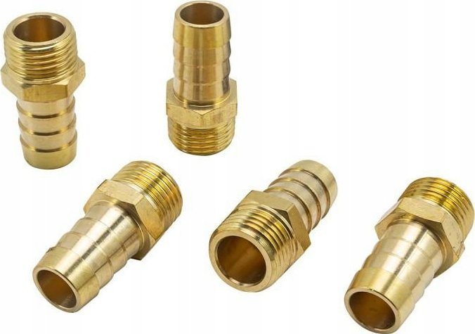 Forsage Króciec pneumatyczny gwint zewnętrzny 1/2" - "jodełka" 16mm (komplet 5szt.)