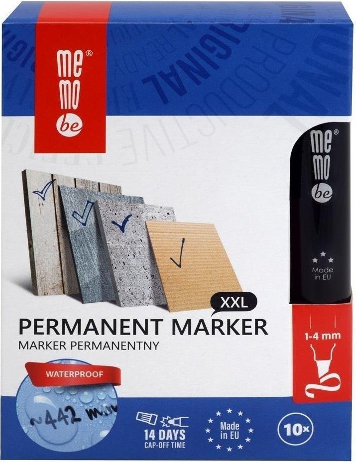MemoBe Marker permanentny 1-4mm zielony (10szt) MemoBe