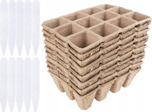 Planta Doniczki do rozsad roślin zestaw 10 szt + etykiety