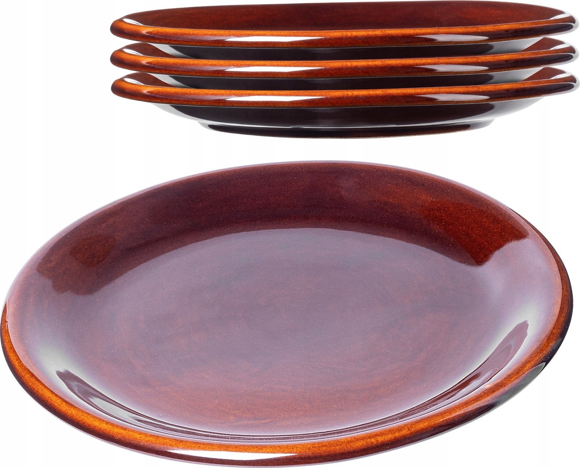 Kadax Talerz Obiadowy Płytki Kamionka 24cm 4szt