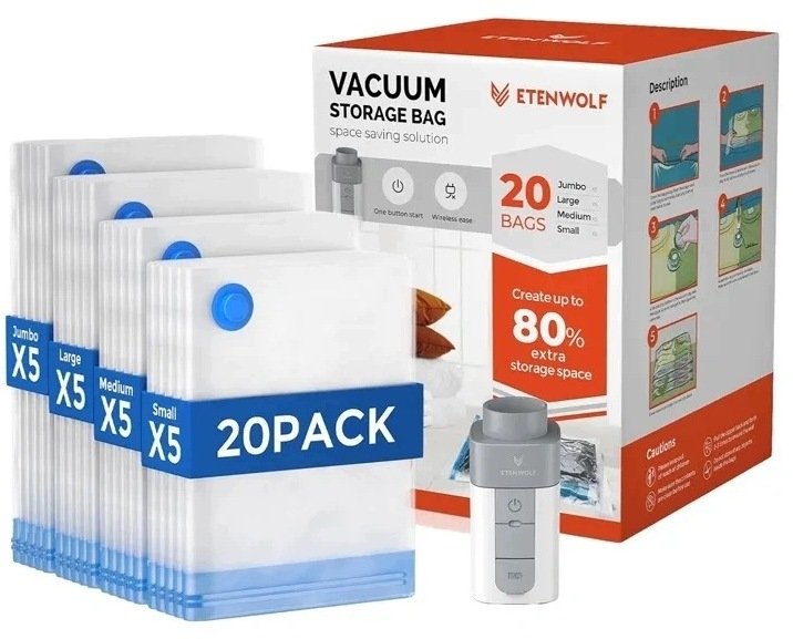Aptel Worki próżniowe z pompką Etenwolf 1500mAh (VB03)