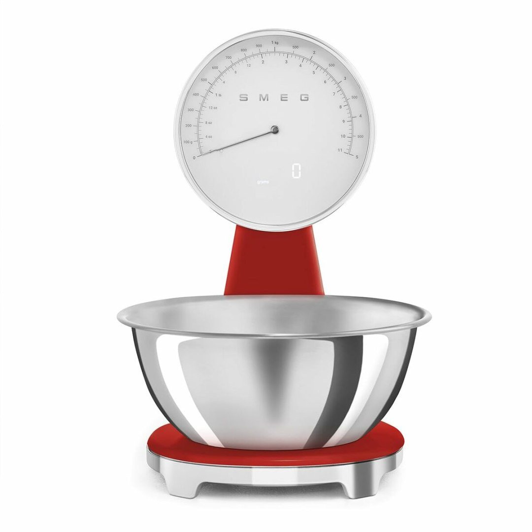Waga kuchenna Smeg Kuchennej wagi Smeg KSF01RDWW Czerwony