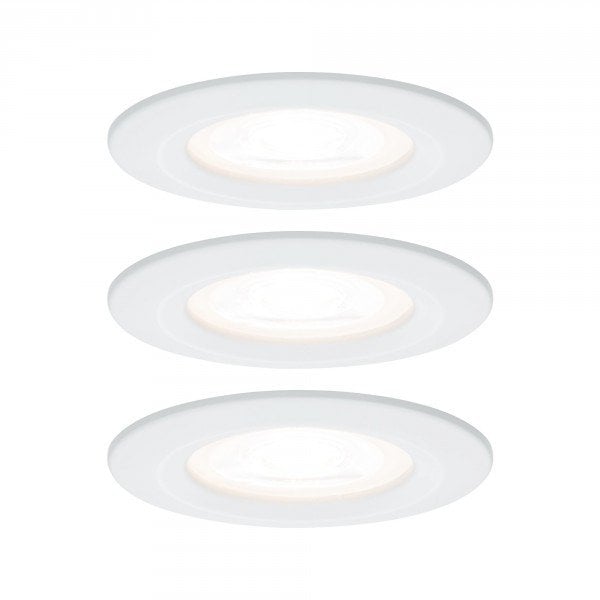 Paulmann Oprawa do wbudowania NOVA LED DIM stała zestaw 3xGU10 6.5W 460lm 78mm 2700K IP44 230V biały...