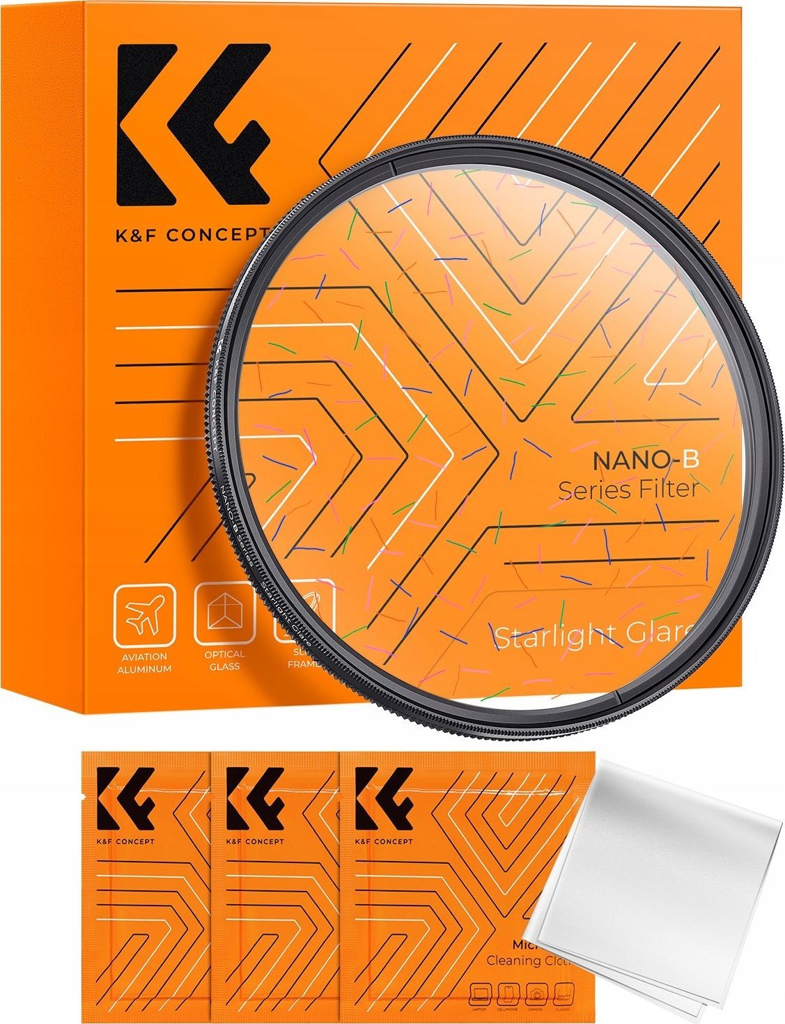 Filtr K+F Filtr StarLight Glare Kolorowe Tęczowe Flary Smugi K&F NANO-B MRC 62 62mm / KF01.2682