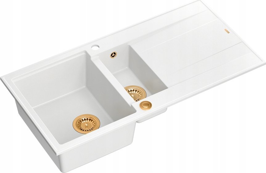 Zlewozmywak GraniteQ EVAN 156 zlewozmywak z syfonem Push To Open 1,5-komorowy z/o (1000x500x210; kom...