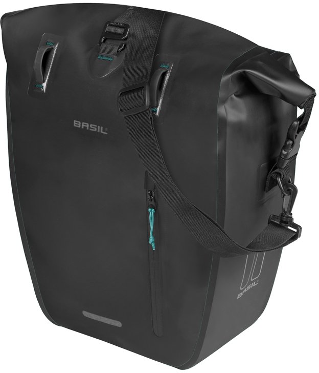 Basil Sakwa pojedyncza BASIL RIVO L SINGLE PANNIER BAG 25-31L, MIK Hooks black