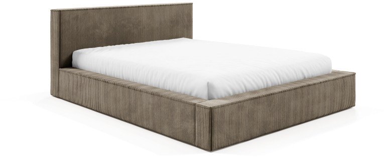 MEBLE ZIÓŁKOWSKI Łóżko FILO 140x200 stelaż metalowy szerokie boki Sztruks poso 03