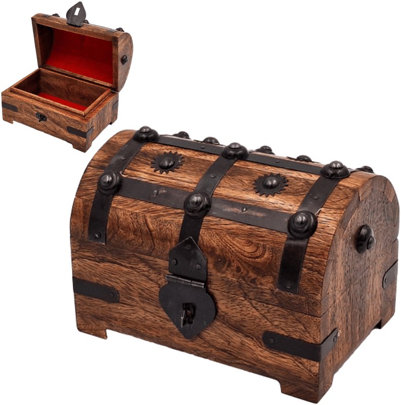 Giftdeco Drewniane pudełko na prezent - Skrzynia na skarby DNU-016A