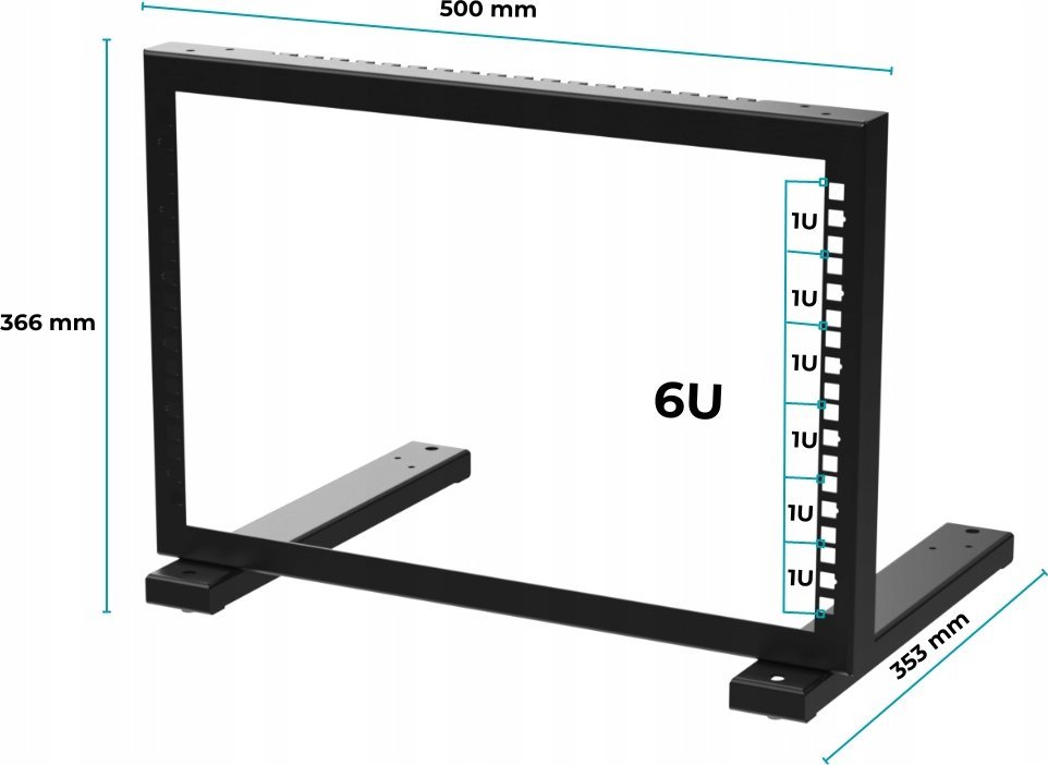 STALFLEX STOJAK RACK STR19-6U-B STALFLEX