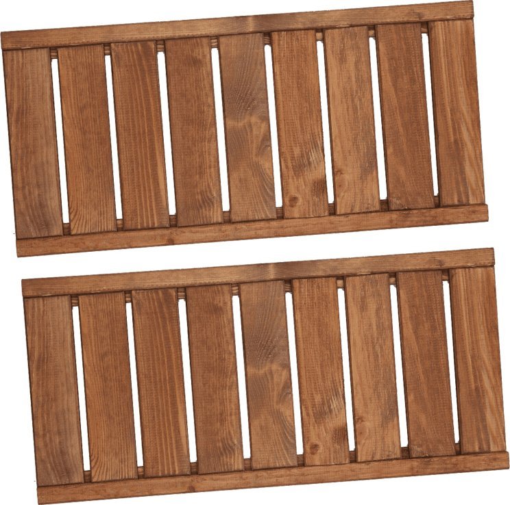 Wamar-Sosenka Półka prosta 2 szt do regału drewnianego LSR Brązowy 70x33cm Olejowany