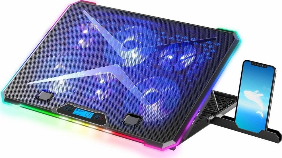 Podstawka chłodząca Evolveo EVOLVEO Ania 9 RGB, nastavitelný podstavec pro notebook