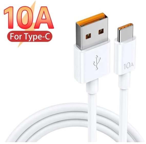 Kabel szybkiego ładowania USB typ C do telefonu 10A, 120W, długość 2m