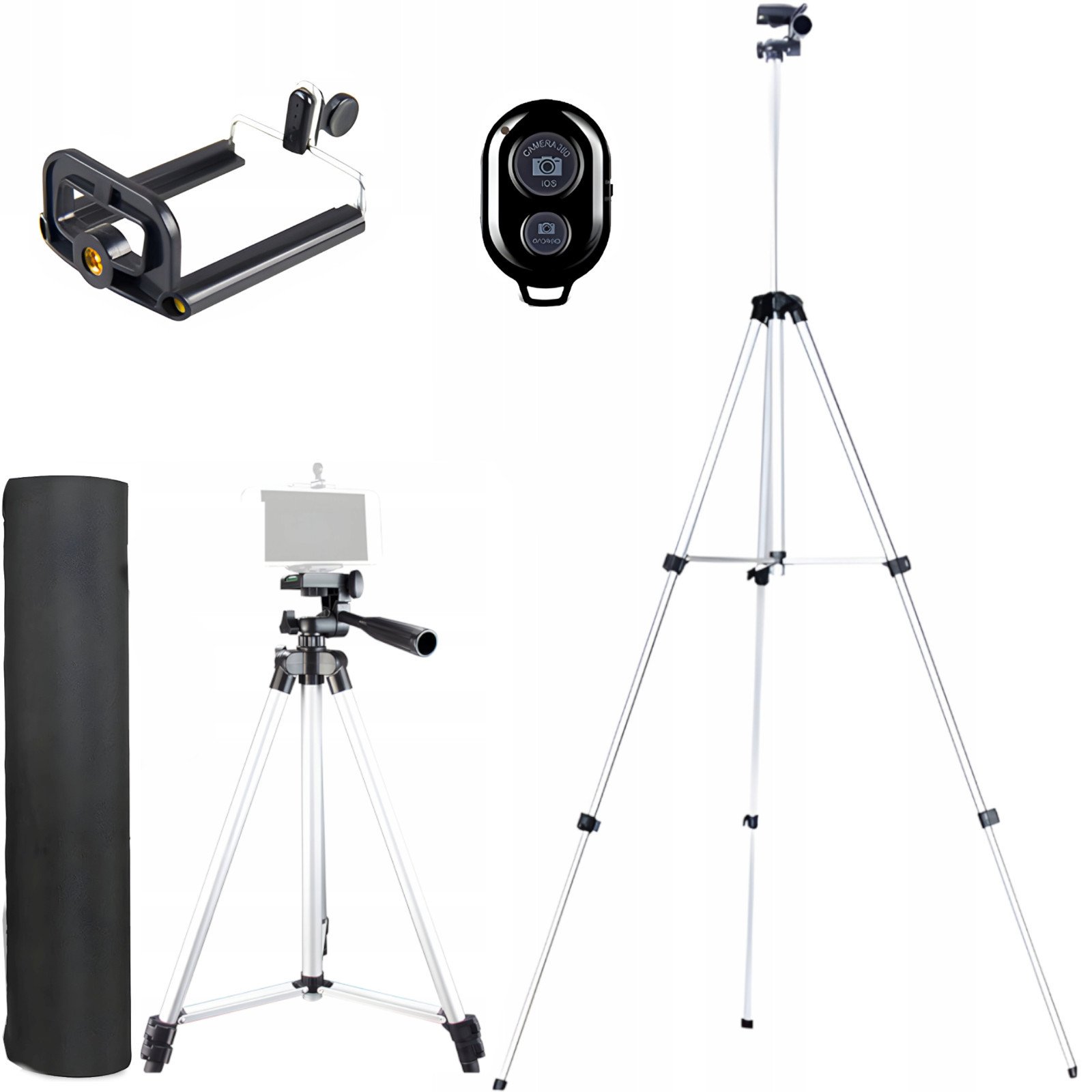 Statyw Retoo Statyw tripod składany do telefonu gwint 1/4'' pilot BT 35-103 cm Statyw tripod składan...