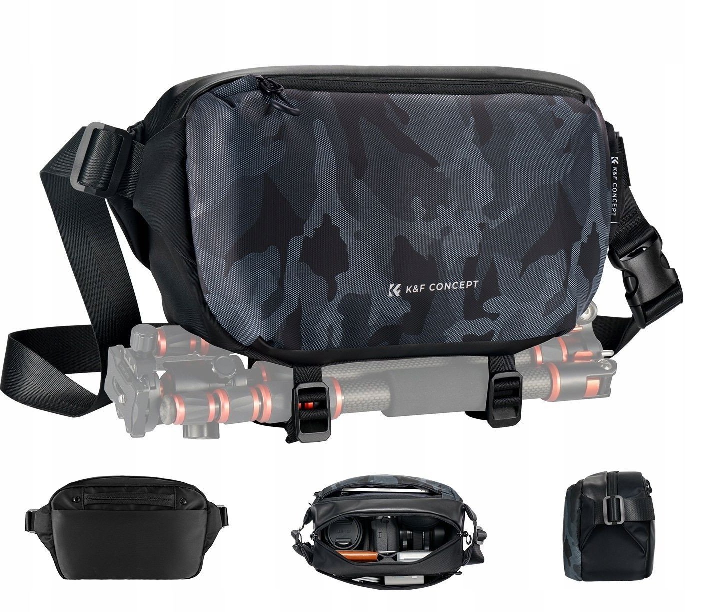Torba K&F Torba Fotograficzna Walizka Saszetka Etui Na Aparat Kamerę Telefon K&f 10l / Urban Camo / ...