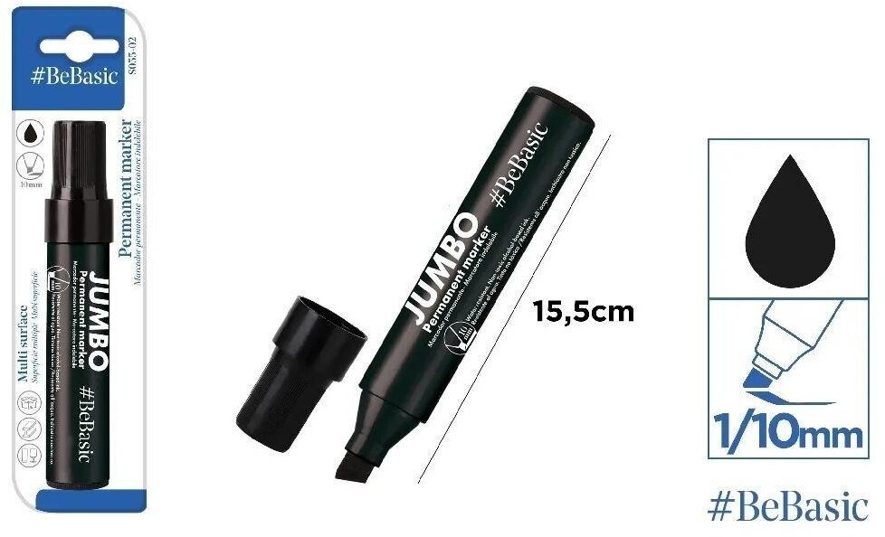 Lean Marker permanentny jumbo czarny 1/10mm (8435721033112)