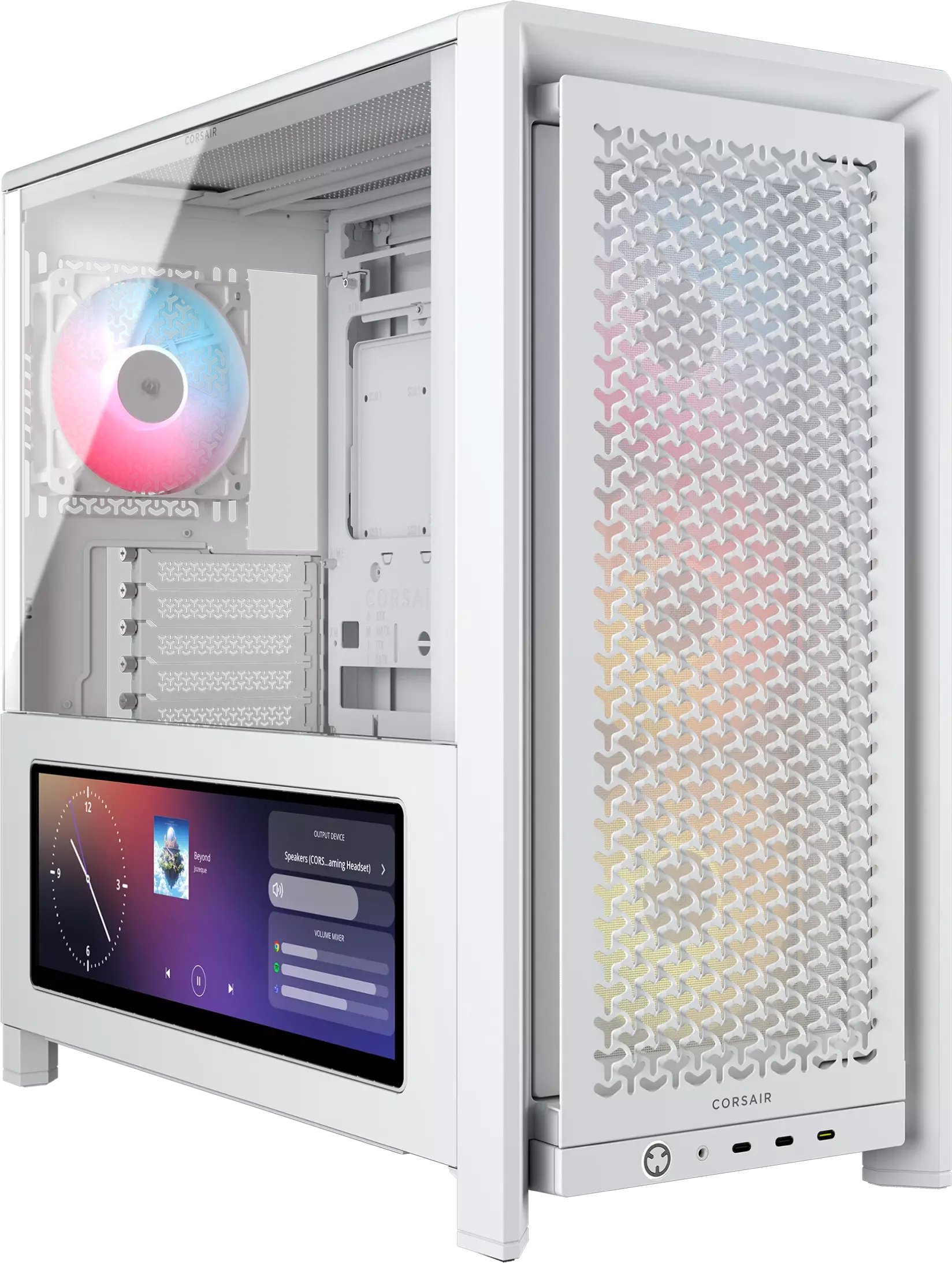 Obudowa Corsair Frame 4000D RS LCD ARGB biała (CC-9011327-WW)