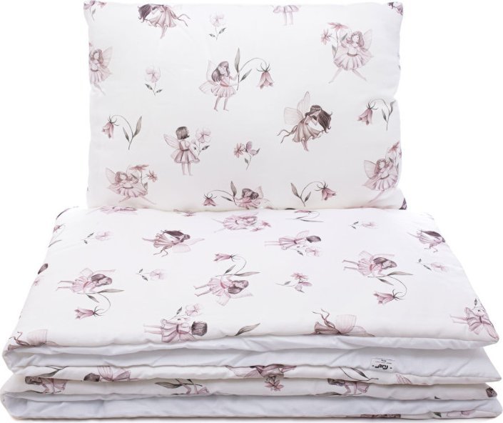 PULP BAMBOO Komplet pościeli z bawełny satynowej 100x135cm - Wróżki