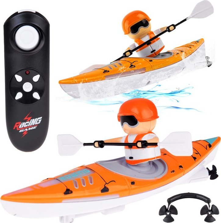 Jokomisiada Podświetlany Kajak z Wioślarz Zdalnie Sterowana Przygoda na Wodzie RC0678