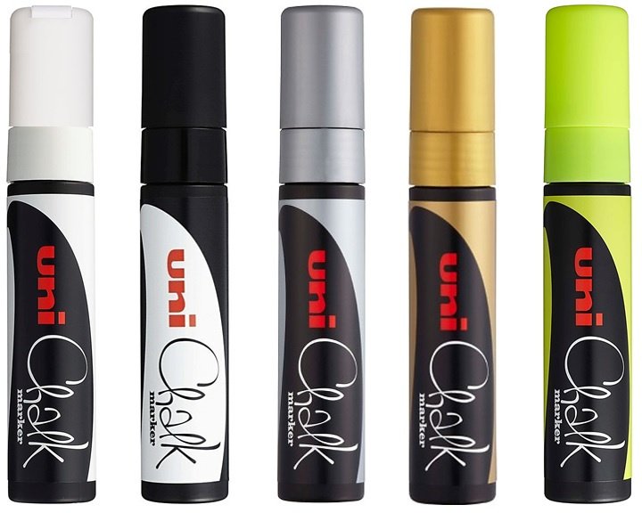 Uni Marker kredowy Chalk PWE-17K złoty -