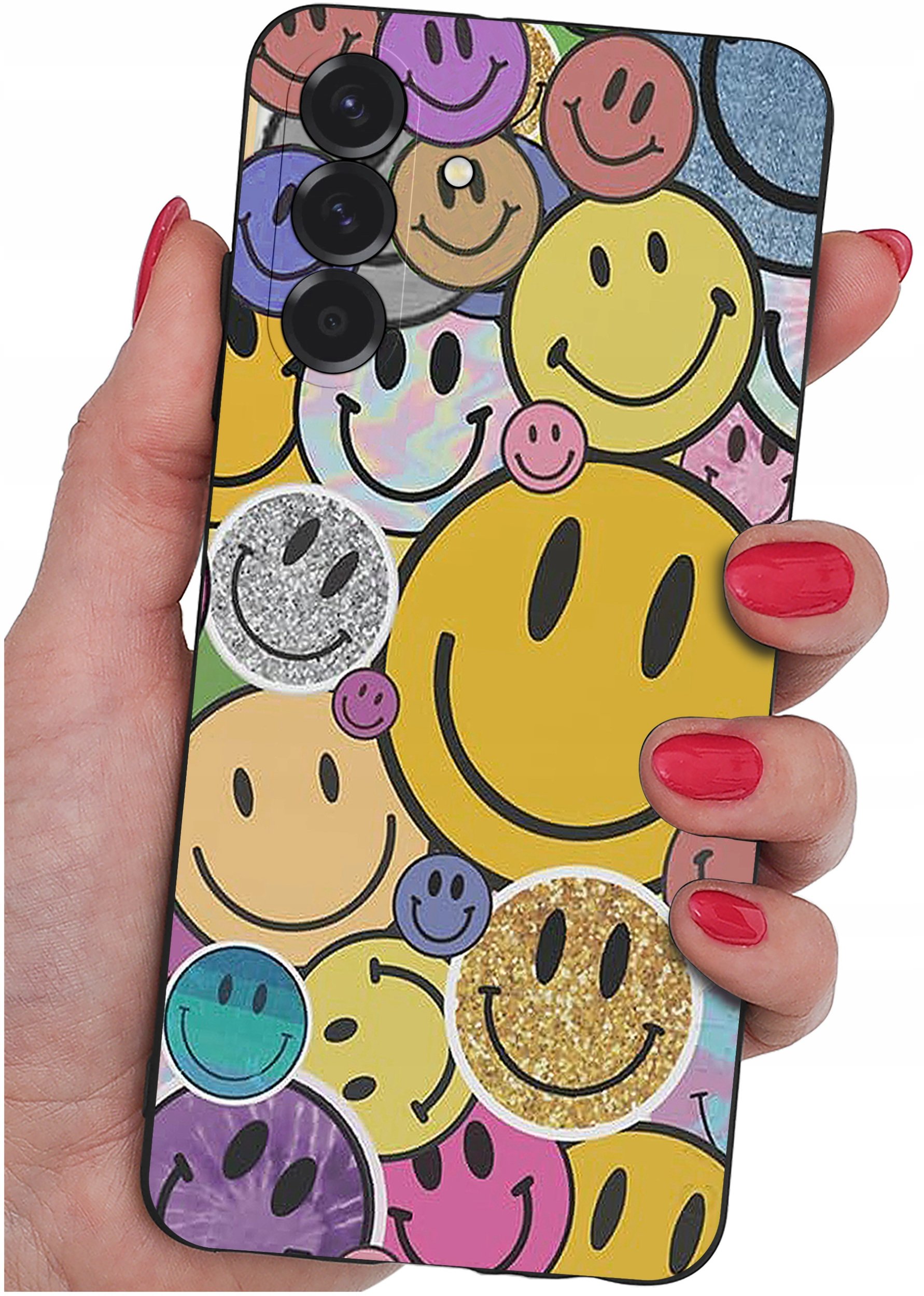 ETUI do Samsung A26 5G | WZORY | SILIKONOWE MATT CASE + SZKŁO 9H