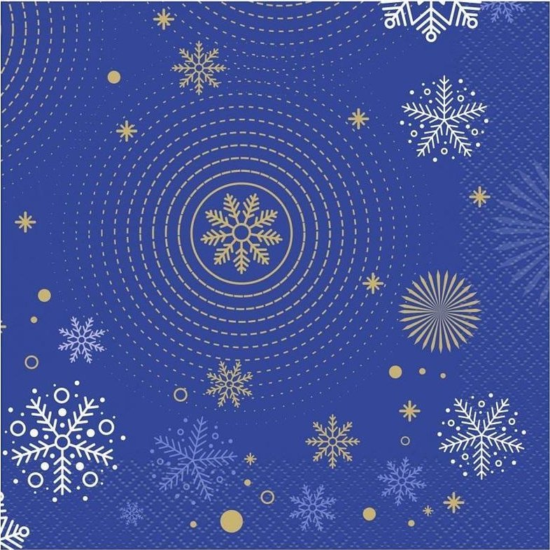 Serwetki Hello Winter Navy Blue 33x33cm 20szt