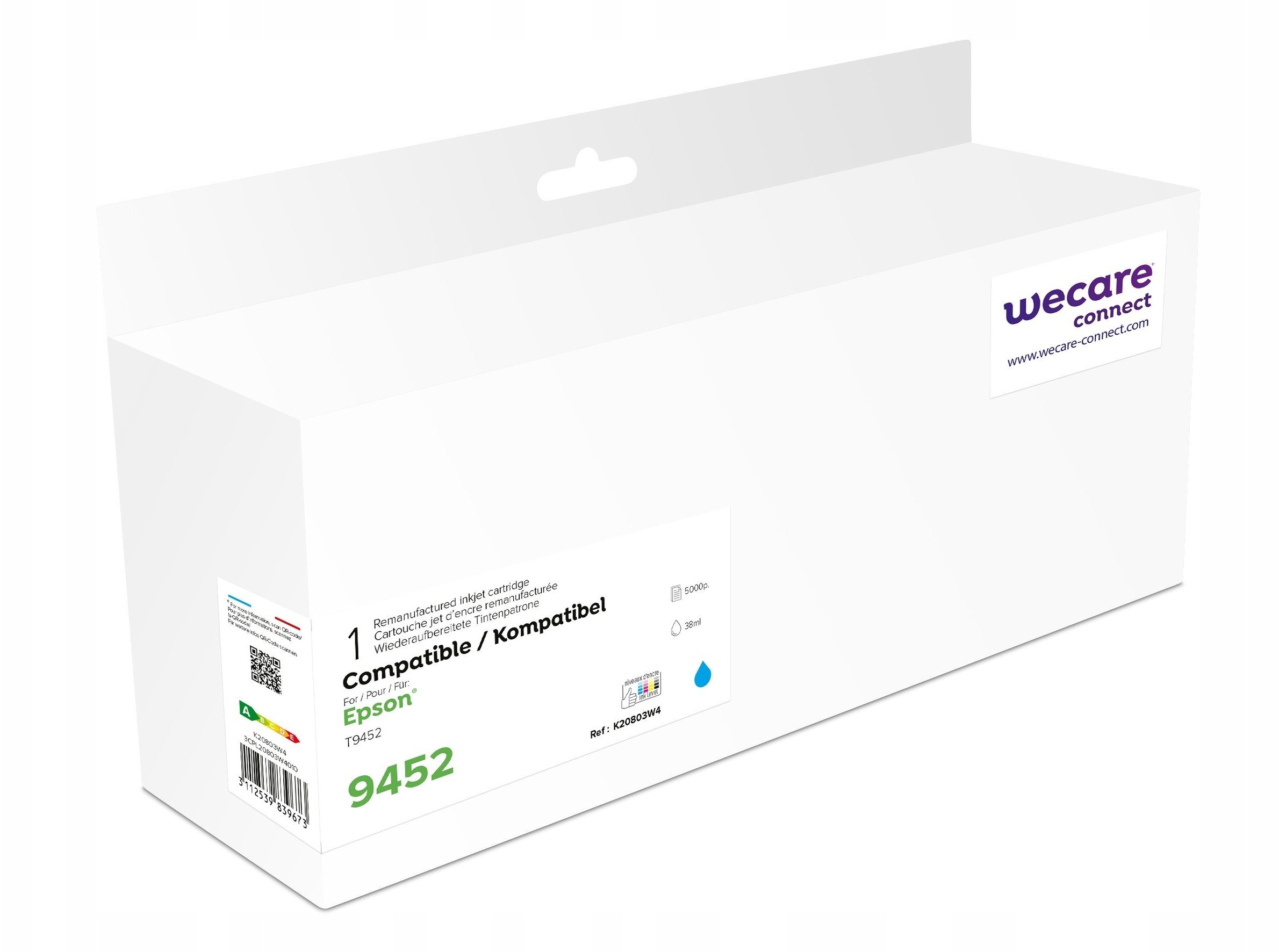 Tusz Armor WECARE ARMOR cartridge pro EPSON WorkForce C5210, C5290, C5710, C5790 (C13T945240) niebieski/cyan 38ml / 5000p