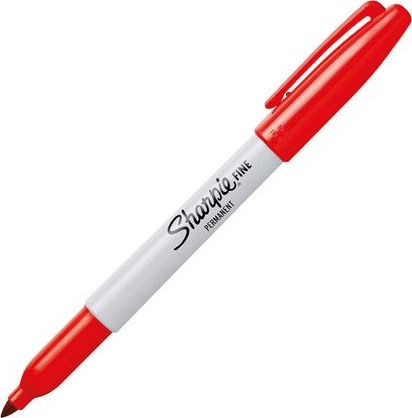 Sharpie Marker F okrągła końcówka czerwony 12Stk