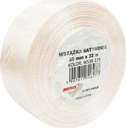 Wstążka satynowa szampańska 38mm x 32m