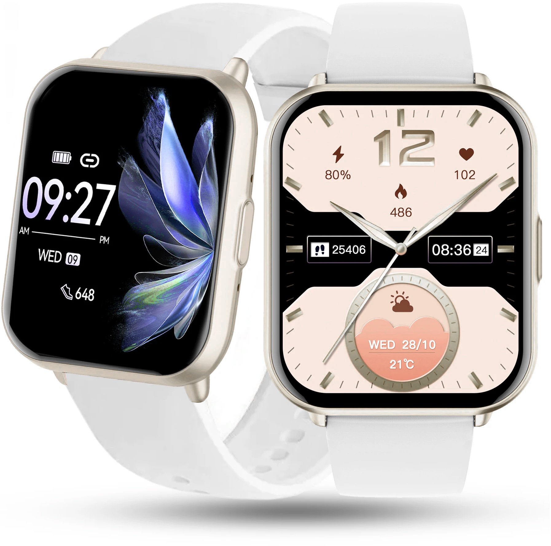 Smartwatch Rubicon Zegarek dziecięcy SMARTWATCH złoty biały