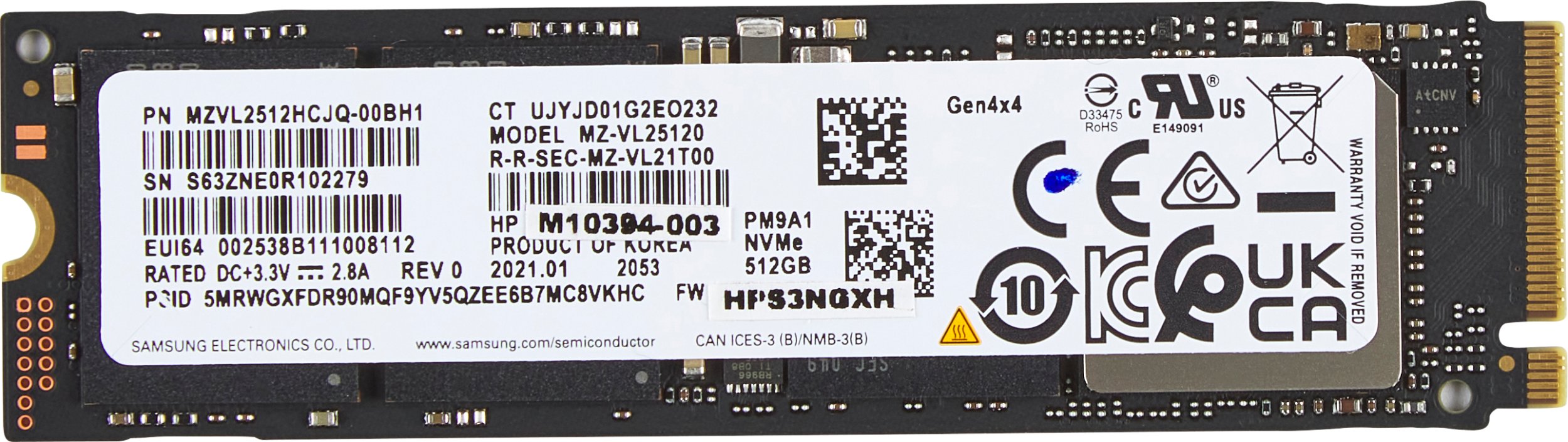 Dysk SSD HP 512GB PCIe-4x4 NVMe (AL0M8AA)