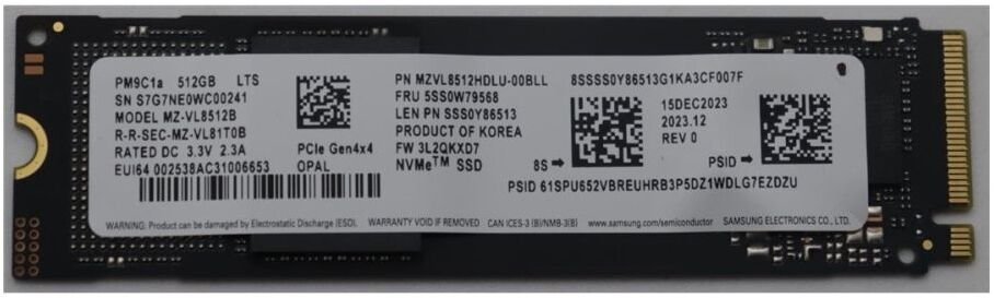 Dysk SSD Lenovo 512GB M.2 2280 PCIe 4.0 SSD