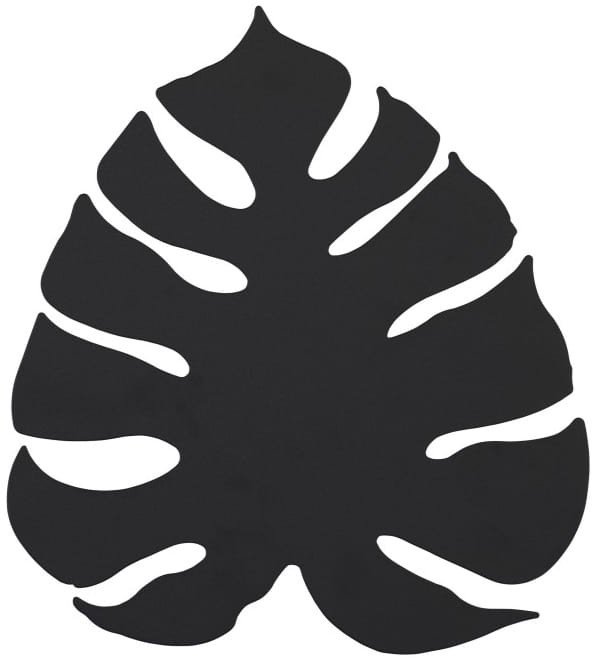 Kinkiet w kształcie liścia 35x39 Lampa ścienna monstera metalowa czarna