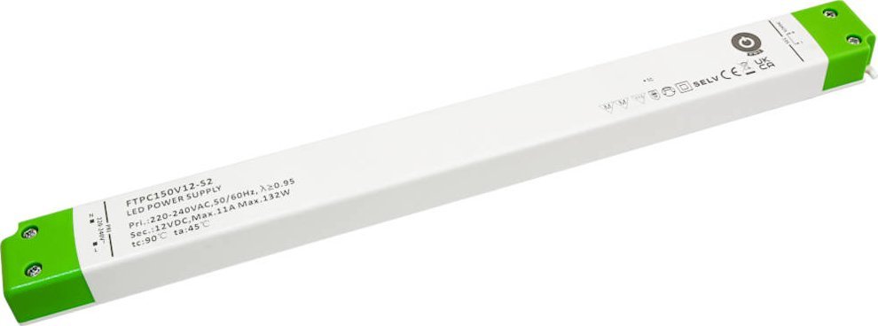 MPL Power zasilacz LED 12V/11.0A CV, slim plastic case