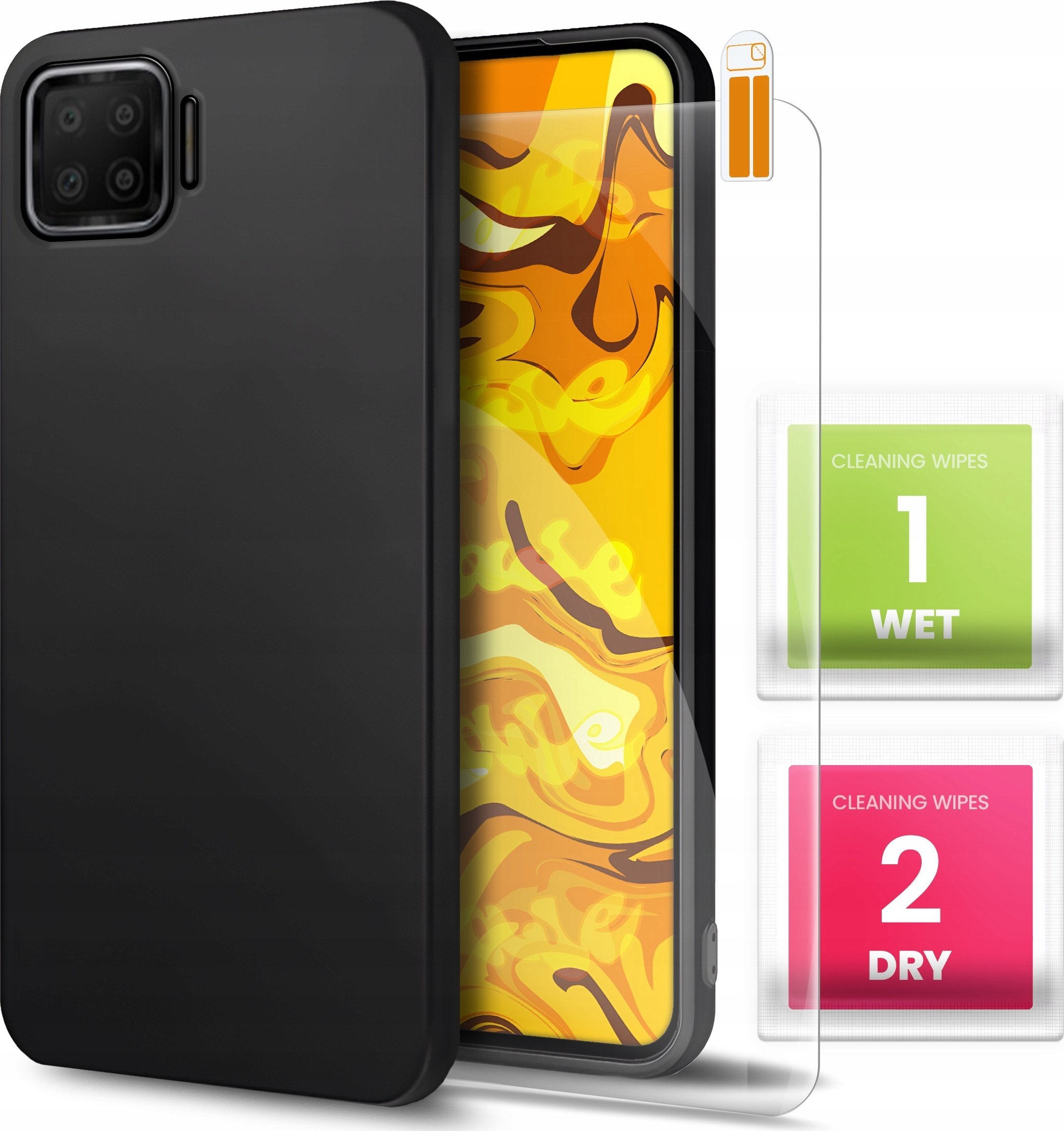 Hello Case ETUI DO OPPO A73 GUMOWE OBUDOWA CZARNE MATOWE SILIKON POKROWIEC SLIM COVER