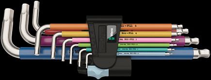 Wera Zestaw 3950/9 Hex-Plus kluczy trzpieniowych ze stali nierdzewnej, metrycznych (05022669001)