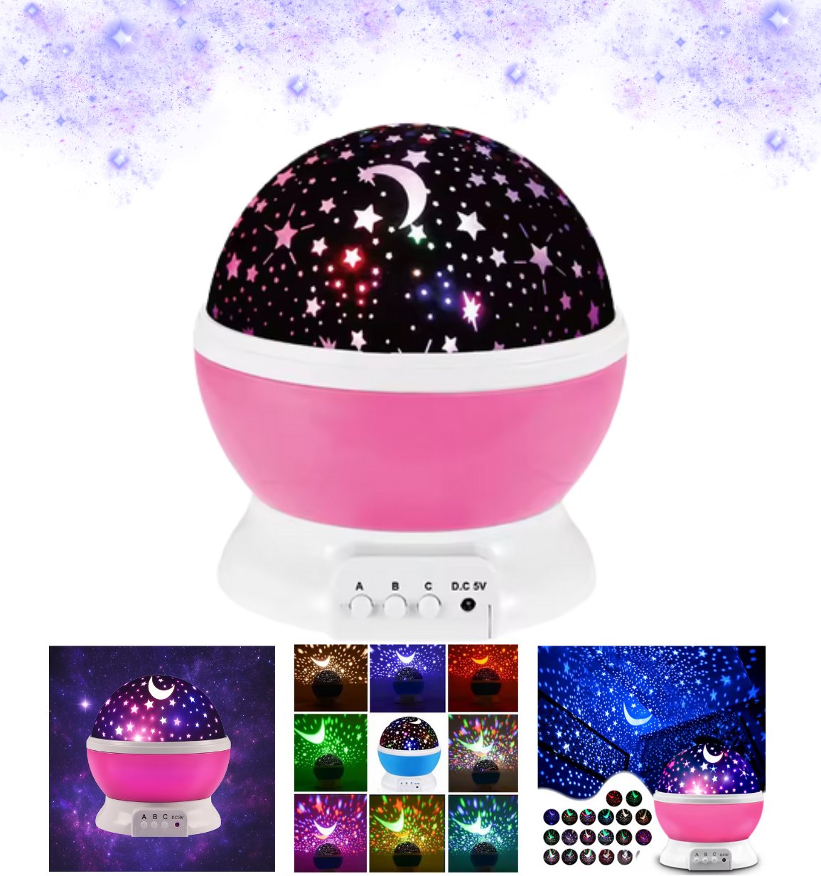 Projektor gwiazd lampka nocna dla dzieci rzutnik do pokoju