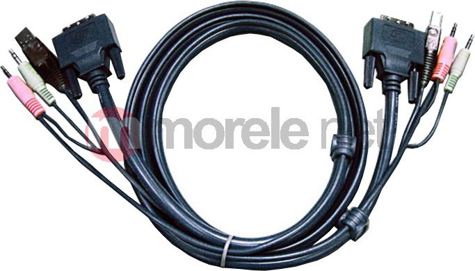 Aten Kable KVM, 1.8m, Czarny (2L7D02UI)