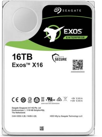 Dysk Seagate Seagate Exos X16 dysk twardy 16 TB 7200 RPM 256 MB 3.5" Serial ATA III