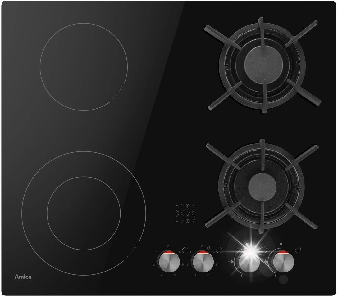 Płyta grzewcza Amica Płyta ceramiczno - gazowa Amica PCG64102 4 palniki