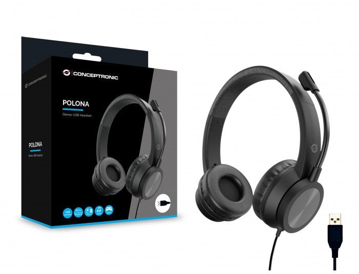 Słuchawki Conceptronic POLONA05B Stereo USB Headset