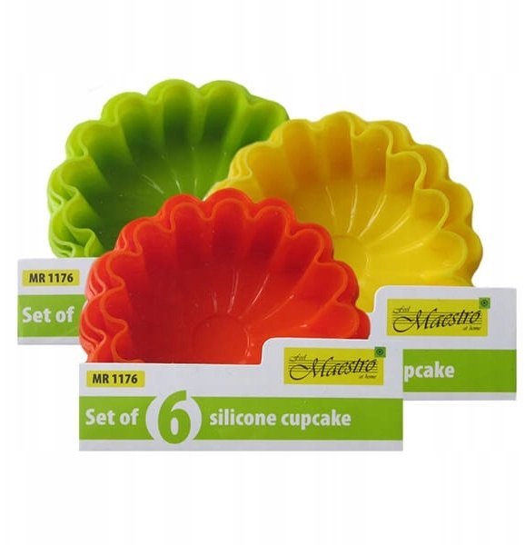 Maestro Silikonowe foremki do pieczenia zestaw 6 sztuk MAESTRO MR-1176