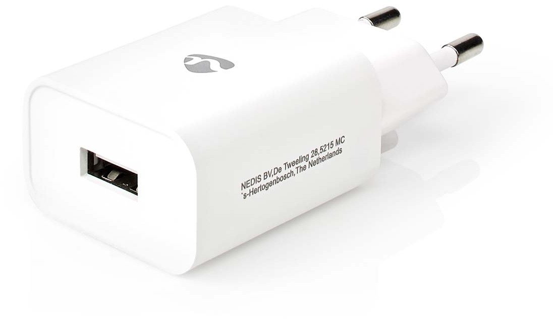 Ładowarka Nedis Nedis WCHAU242AWT ładowarka do urządzeń przenośnych Uniwersalne Biały Prąd przemienny Wewnętrzna