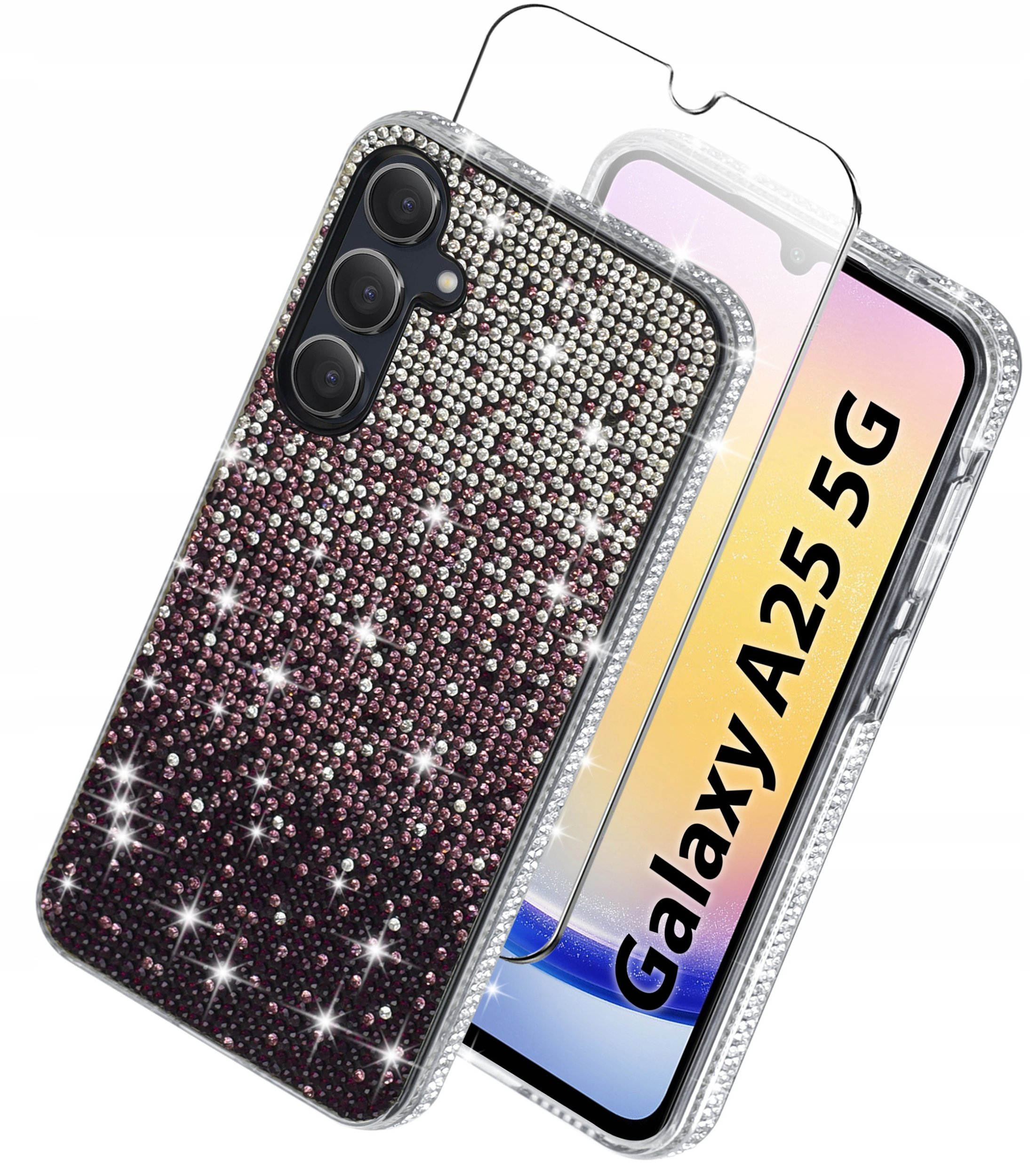 Etui do Samsung A25 5G silikonowe BROKAT DIAMOND Szkło ochronne na ekran 9H