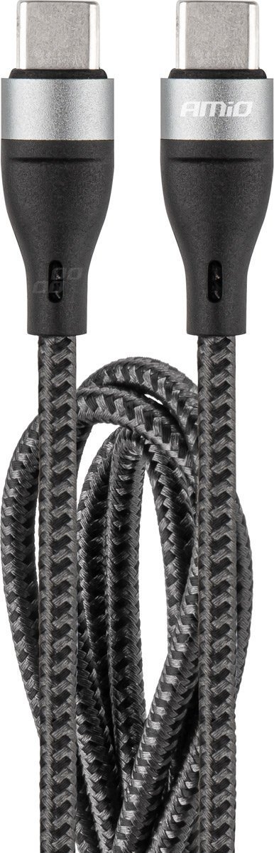 Kabel USB AMiO USB-C - USB-C 1 m Czarny (AMI-02928)
