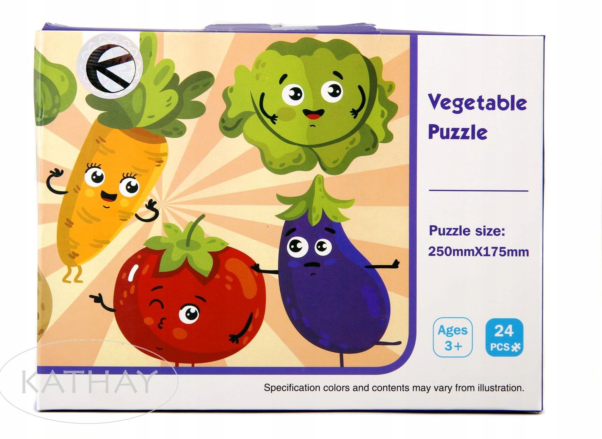 Kathay Haster Puzzle warzywa, układanka dla dzieci 24 elementy